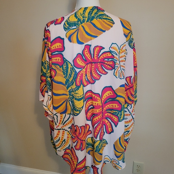 Adrienne Kimono Botanical Print Topper Cardigan - Picture 5 of 6
